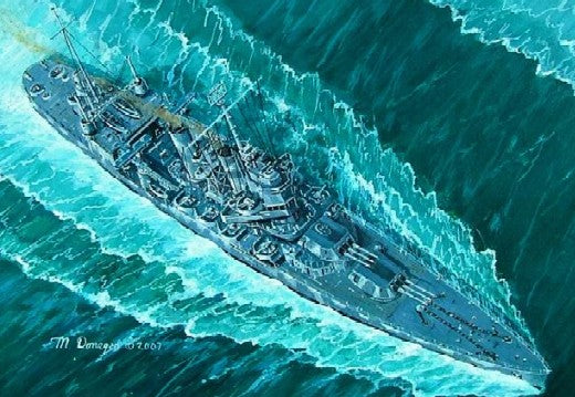 Trumpeter 5749 1/700 USS Vincennes CA44 Heavy Cruiser