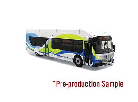 Iconic Replicas 870310 HO Scale New Flyer Xcelsior XN40 Bus - Assembled -- Foothill Transit (white, blue, yellow)