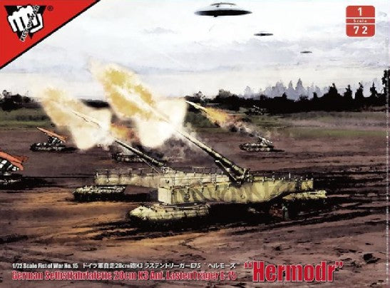 Modelcollect 72192 1/72 Fist of War WWII German 28cm Kanone 3 Auf Lastentrag E75 Heavy Gun