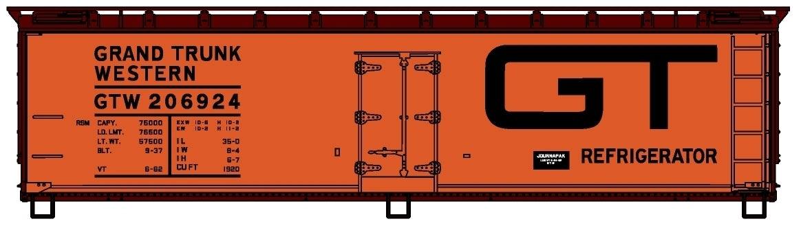 Accurail 4859 Ho 40'Wood Reefer Gtw