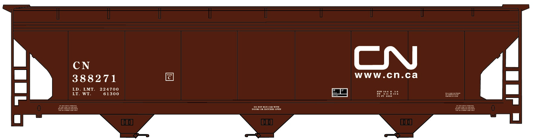 Accurail 2098 Ho 3Bay Acf Cvd Hopper Cn