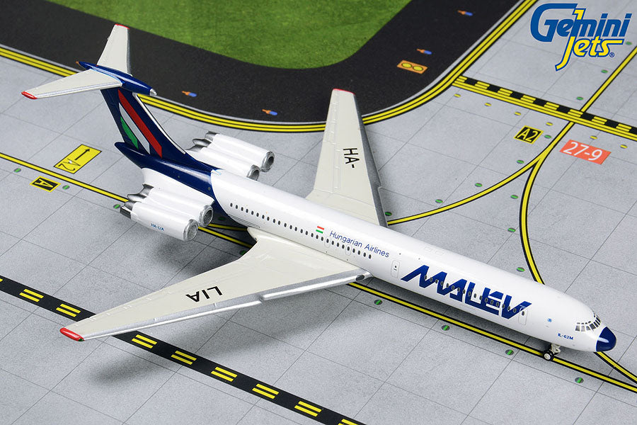 Gemini Jets 1/400 GJ1805 Gemini Malev Il62M 1/400 Final Livery Reg#Ha-Lia