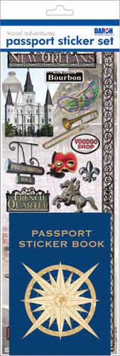 Daron Passport Sticker Sets PP59227 Passport Sticker Set-New Orleans (**)