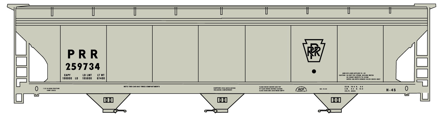 Accurail 20161 Ho Acf Cvd Hopper Prr