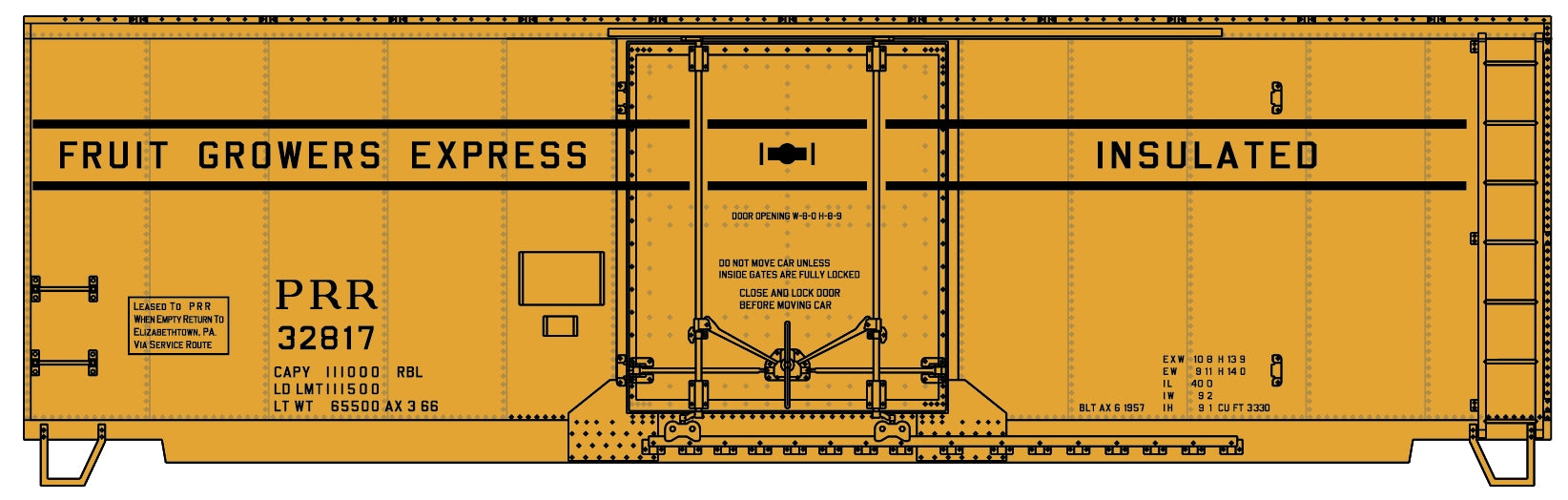 Accurail 3132 Ho Pd 40'Steel Boxcar Prr/Fge