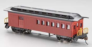 Bachmann 13502 HO Scale 1860 - 1880 Wood Combine - Ready to Run - Silver Series(R) -- Painted, Unlettered (red)