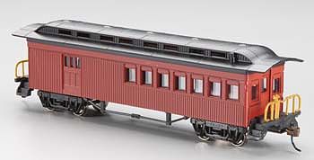 Bachmann 13502 HO Scale 1860 - 1880 Wood Combine - Ready to Run - Silver Series(R) -- Painted, Unlettered (red)