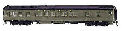 Bachmann 13901 HO Scale 80' Heavyweight Pullman Sleeper w/LED Lighting - Ready to Run -- Santa Fe (Pullman Green, black)
