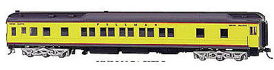 Bachmann 13905 HO Scale 80' Heavyweight Pullman Sleeper w/LED Lighting - Ready to Run -- Union Pacific (Armour Yellow, gray, red)
