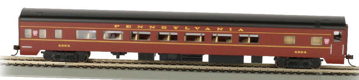 Bachmann 14201 HO 85’ Smooth-Side Coach w/Lighted Interior Pennsylvania #4264