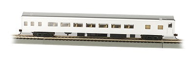 Bachmann 14208 HO Scale 85' Smooth-Side Coach w/Lights - Ready to Run -- Painted, Unlettered (aluminum)