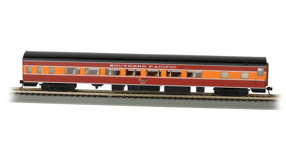 Bachmann 14214 HO 85’ Smooth-Side Coach w/Lighted Interior Southern Pacific Daylight #2463