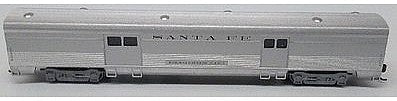 Bachmann 14651 N Scale 85' Fluted-Side Baggage Car - Ready to Run -- Santa Fe