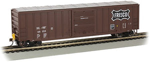 Bachmann 14908 HO Scale ACF 50'6" Outside-Braced Boxcar - Flashing Rear End Device - Ready-to-Run -- St. Louis-San Francisco #44213 (Boxcar Red, white)