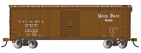 Bachmann 15012 HO Scale Steam-Era 40' Steel Boxcar - Ready to Run - Silver Series(R) -- Nickel Plate Road 13163