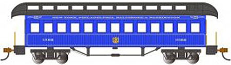 Bachmann 15105 HO Scale Old-Time Wood Coach with Round-End Clerestory Roof - Ready to Run -- Baltimore & Ohio (Royal Blue Scheme, blue, black)