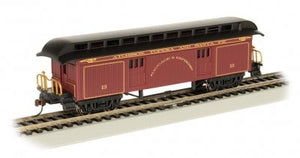 Bachmann 15304 HO Old-Time Passenger Baggage w/Rounded-End Clerestory Roof Santa Fe