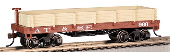 Bachmann 15401 HO Old-Time Gondola ATSF #966