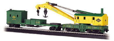 Bachmann 16110 HO 250-Ton Steam Crane Car & Boom Tender Reading