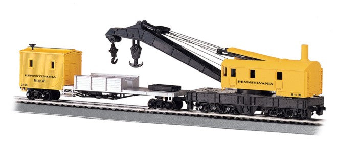 Bachmann 16114 HO 250-Ton Steam Crane Car & Boom Tender Pennsylvania