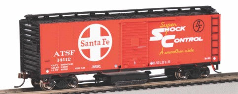 Bachmann 16324 HO Track Cleaning 40' Boxcar Santa Fe #14112 (Shock Control)