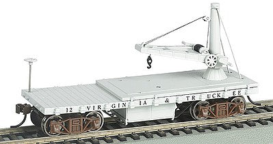 Bachmann 16416 HO Scale Old Time Derrick Car - Ready to Run -- Virginia & Truckee