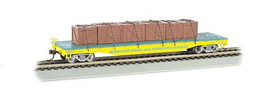 Bachmann 16605 HO Scale Flatcar - Ready to Run -- Ringling Bros. and Barnum & Bailey(TM) #119 (yellow)
