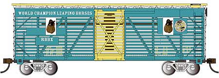 Bachmann 16611 HO Scale 40' Animated Stock Car with Horses - Ready to Run - Silver Series(R) -- Ringling Bros. and Barnum & Bailey(TM)