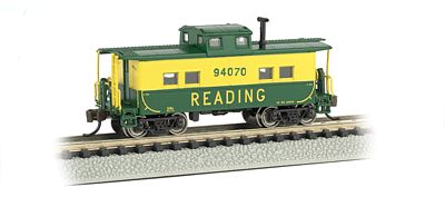Bachmann 16857 N Scale Northeast-Style Steel Cupola Caboose - Ready to Run - Silver Series(R) -- Reading #94070