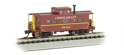 Bachmann 16858 N Scale Northeast-Style Steel Cupola Caboose - Ready to Run - Silver Series(R) -- Lehigh Valley #95004