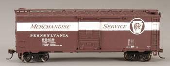 Bachmann 17014 HO Scale Pullman-Standard 40' Steel Boxcar - Ready to Run - Silver Series(R) -- Pennsylvania Railroad ("Merchandise Service" Logo)