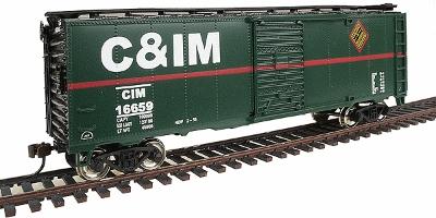 Bachmann 17025 HO Scale Pullman-Standard 40' Steel Boxcar - Ready to Run - Silver Series(R) -- Chicago & Illinois Midland