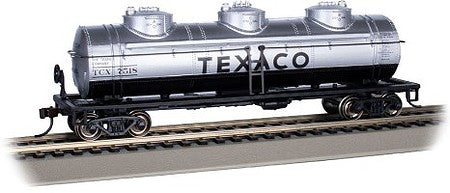 Bachmann 17112 HO Scale 40' 3-Dome Tank Car - Ready to Run - Silver Series(R) -- Texaco #7518