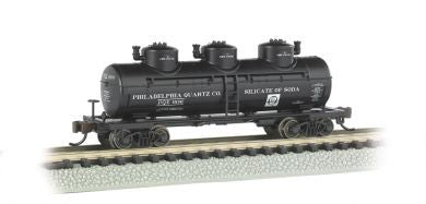 Bachmann 17151 N 40' 3-Dome Tank Car Philadelphia Quartz Co.