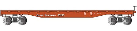Bachmann 17305 HO Scale 52' Flatcar - Ready to Run - Silver Series(R) -- Great Northern #65226 (Boxcar Red)