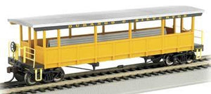 Bachmann 17432 HO Scale Open-Sided Excursion Car w/Seats - Ready to Run - Silver Series(R) -- Durango & Silverton