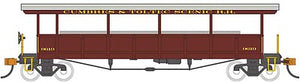 Bachmann 17433 HO Scale Open-Sided Excursion Car w/Seats - Ready to Run - Silver Series(R) -- Cumbres & Toltec Scenic Railroad #9619