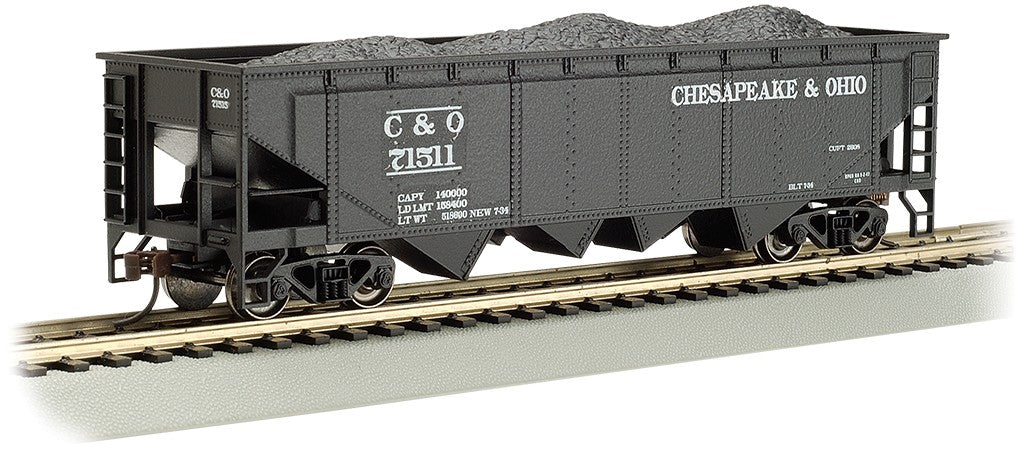 Bachmann 17605 HO 40' Quad Hopper Chesapeake & Ohio #71511