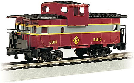 Bachmann 17712 HO Scale 36' Wide-Vision Caboose - Ready to Run - Silver Series(R) -- Erie Lackawanna C365 (maroon, gray)
