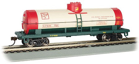 Bachmann 17801 HO Scale 40' Single-Dome Tank Car - Ready to Run - Silver Series(R) -- North Pole & Southern 721 (Flying Reindeer Water)