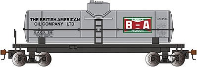 Bachmann 17812 HO Scale 40' Single-Dome Tank Car - Ready to Run - Silver Series(R) -- British-American Oil (silver)