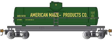 Bachmann 17813 HO Scale 40' Single-Dome Tank Car - Ready to Run - Silver Series(R) -- American Maize Products