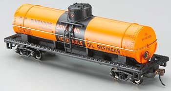 Bachmann 17847 HO Scale 40' Single-Dome Tank Car - Ready to Run - Silver Series(R) -- C.F. Simonin's Sons, Inc. (orange, black)