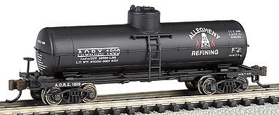 Bachmann 17861 N Scale ACF 36' 6" 10,000-Gallon Tank Car - Ready to Run - Silver Series(R) -- Allegeheny Refining AORX