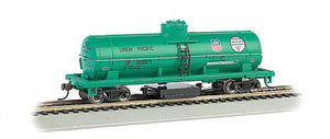 Bachmann 17864 N Scale ACF 36' 6" 10,000-Gallon Tank Car - Ready to Run - Silver Series(R) -- Union Pacific #909971 (MOW Green, Potable Water Service)