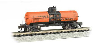 Bachmann 17866 N Scale ACF 36' 6" 10,000-Gallon Tank Car - Ready to Run - Silver Series(R) -- C. F. Simonin's Sons 20003