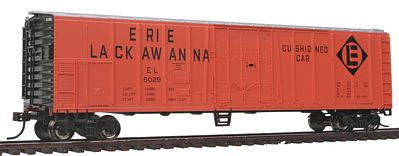 Bachmann 17928 HO Scale 50' Steel Mechanical Reefer - Ready to Run - Silver Series(R) -- Erie-Lackawanna #5029 (orange, black, silver)