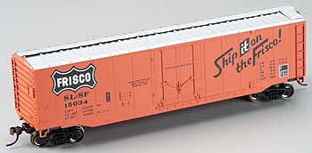 Bachmann 18025 HO Scale 50' Plug-Door Boxcar - Ready to Run - Silver Series(R) -- St. Louis - San Francisco ("Ship It on the Frisco" Slogan)
