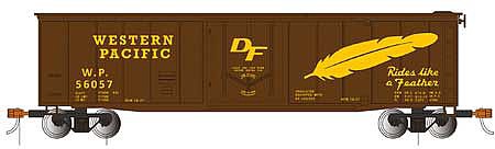 Bachmann 18033 HO Scale 50' Plug-Door Boxcar - Ready to Run - Silver Series(R) -- Western Pacific