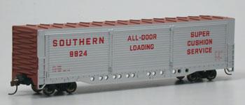 Bachmann 18104 HO Scale Evans All-Door Boxcar - Ready to Run - Silver Series(R) -- Southern Railway #8924 (silver, Boxcar Red, red)